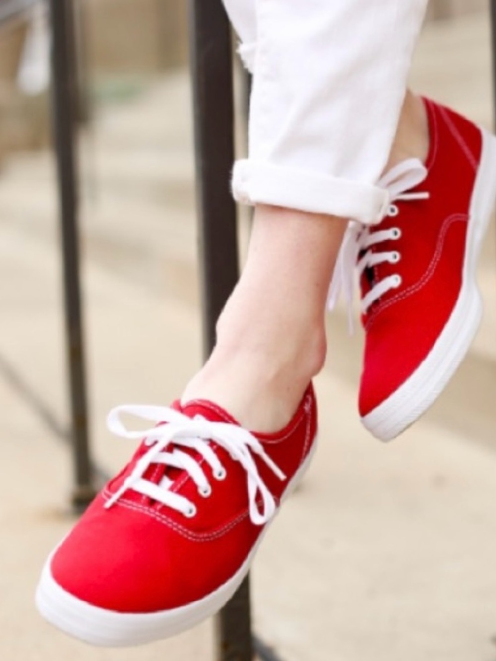Keds Sneakers Women’s Keds Red White Sneakers  Vibrant Red Sneakers